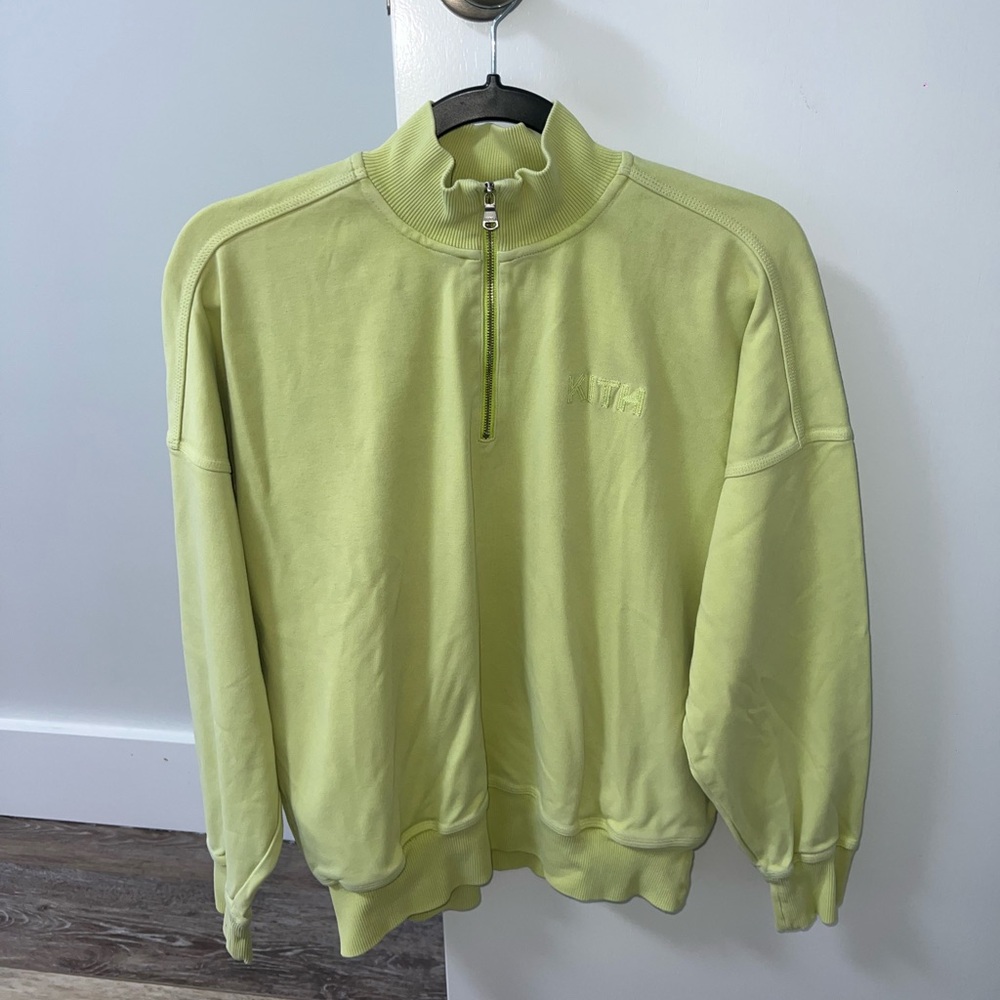 Kith Quarter-Zip Sweater in Lime